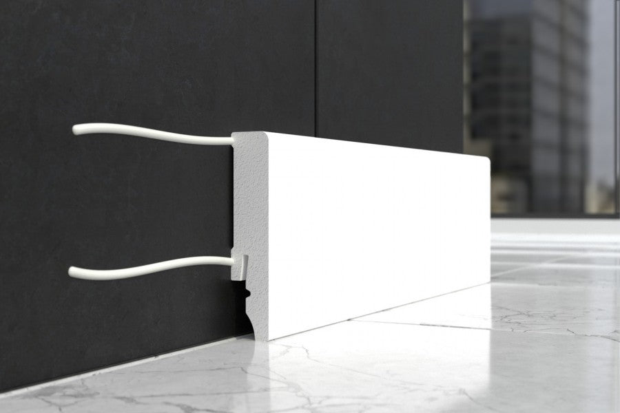 Listwa przypodłogowa LPC-51 80x14mm Cezar Biały Mat 2,44m