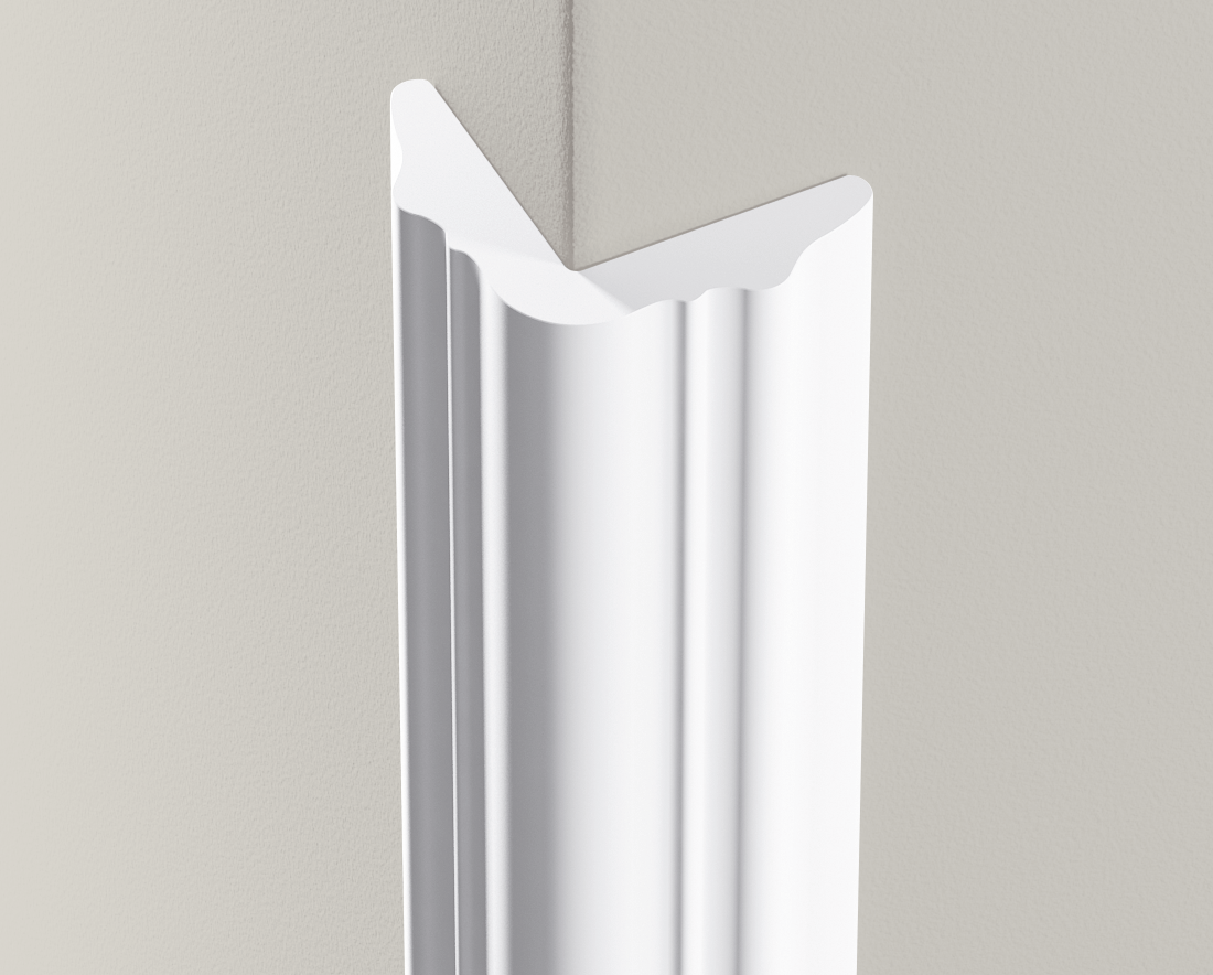 Smooth cornice strip LGG-37 Cezar White 2.40m