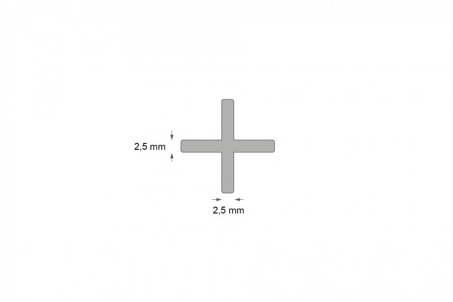 Krzyżyki do glazury uniwersalny 2,5mm Cezar Mat