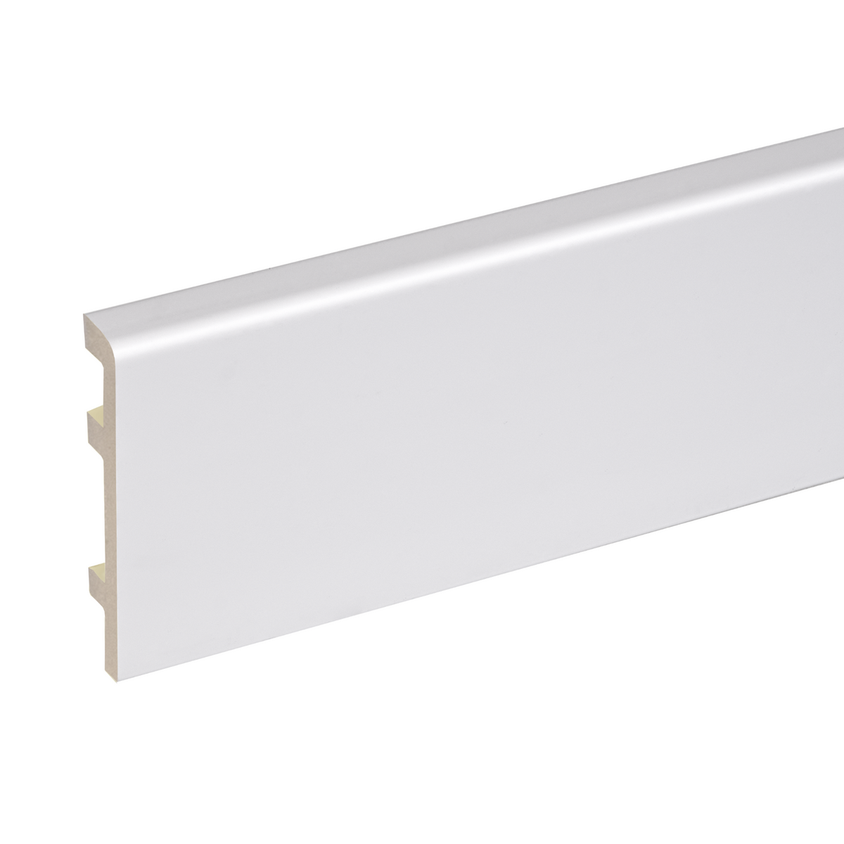 Skirting board PVC Status Line 80x15mm glued CEZAR White RAL9003 matt 2.20m