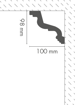 Listwa gzymsowa gładka LGG-32 Cezar Biała 2,40m