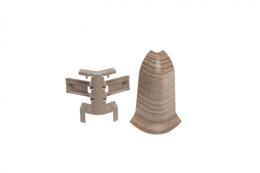 External corner + RAK for Classic skirting board 22x59mm 1 set = 2 pcs (NZ + RAK) Cezar Cordoba Oak Matt