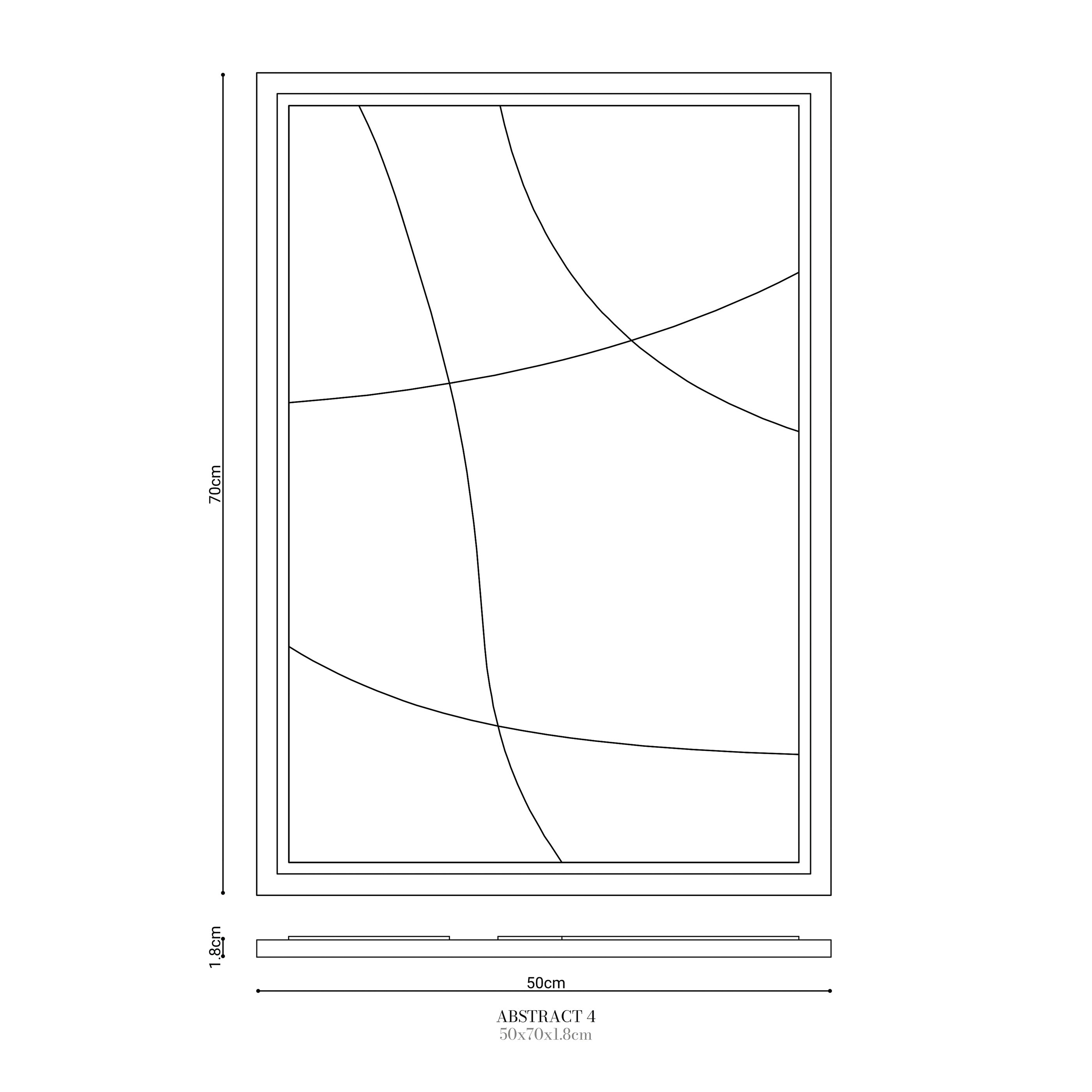 Wall Decor 500x700x18mm ABSTRACT 4 MURSO Natural Cream