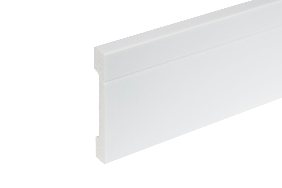 LPC-20 skirting board 108x15.9mm Cezar White RAL9003 Gloss 2.44m