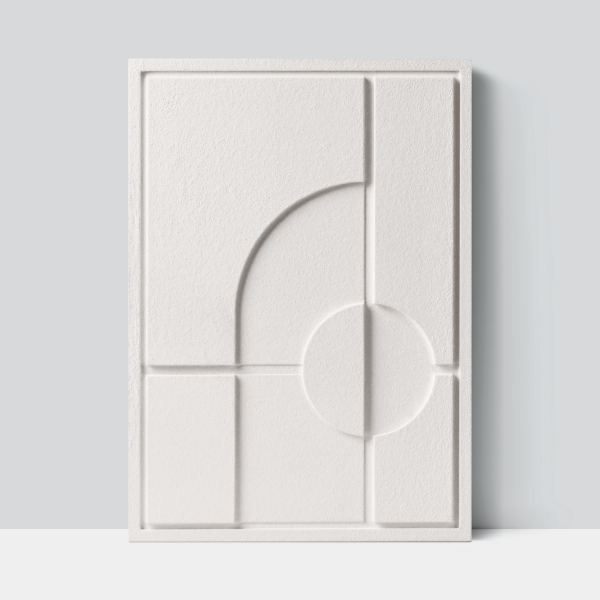 Wall Decor 350x500x18mm GEOMETRIC 1 MURSO Bianco