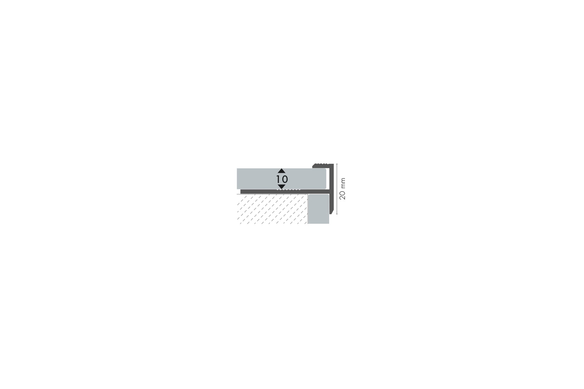 Profil schodowy aluminiowy CL Cezar Srebrny K15 Mat 2,50m