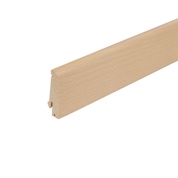 Wooden skirting board 58mm L= 2.50m Beech Clear