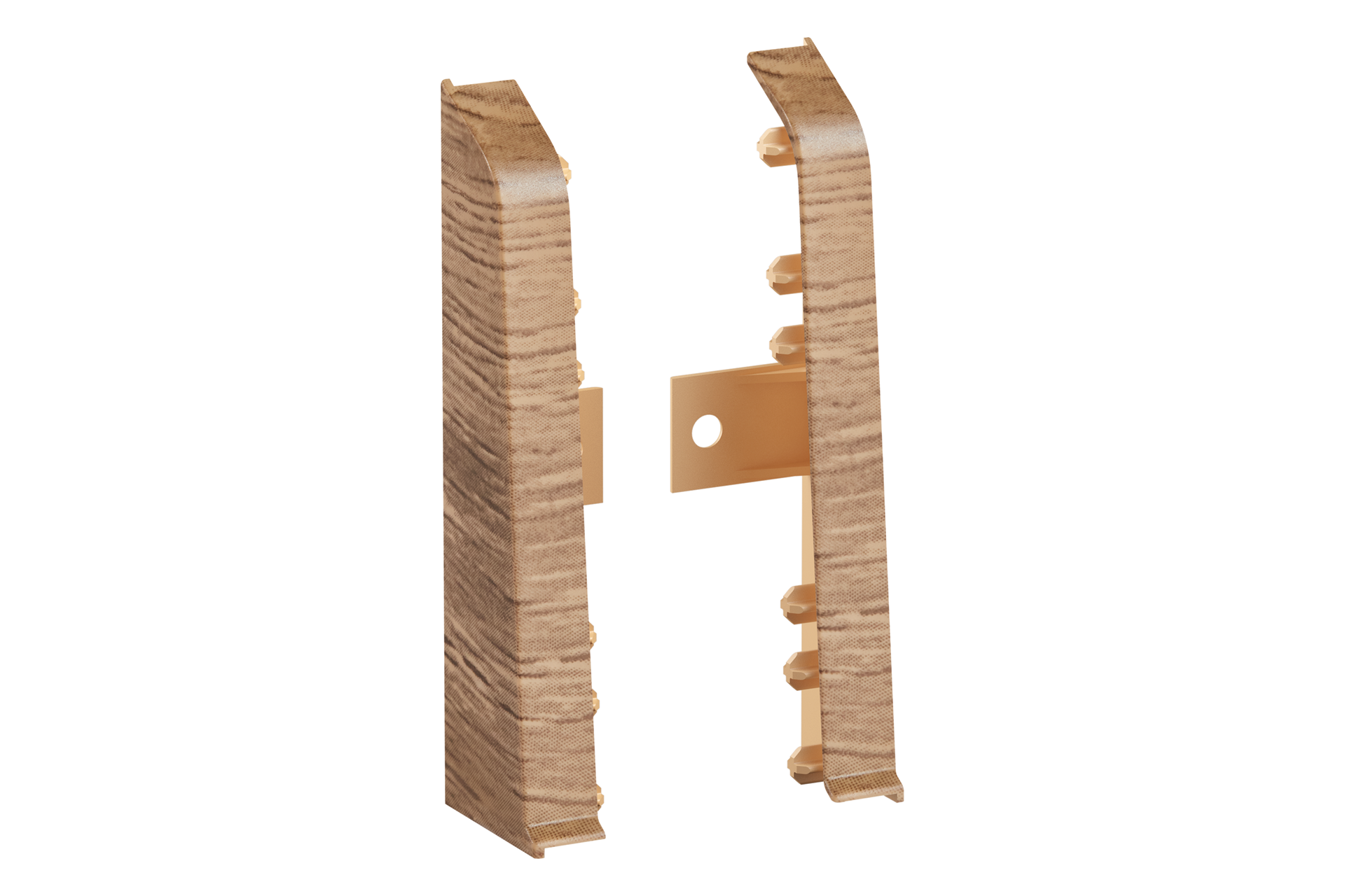 Zaślepki do listwy przypodłogowej Softline Cezar1kpl=2szt(L+P) Korfu mat