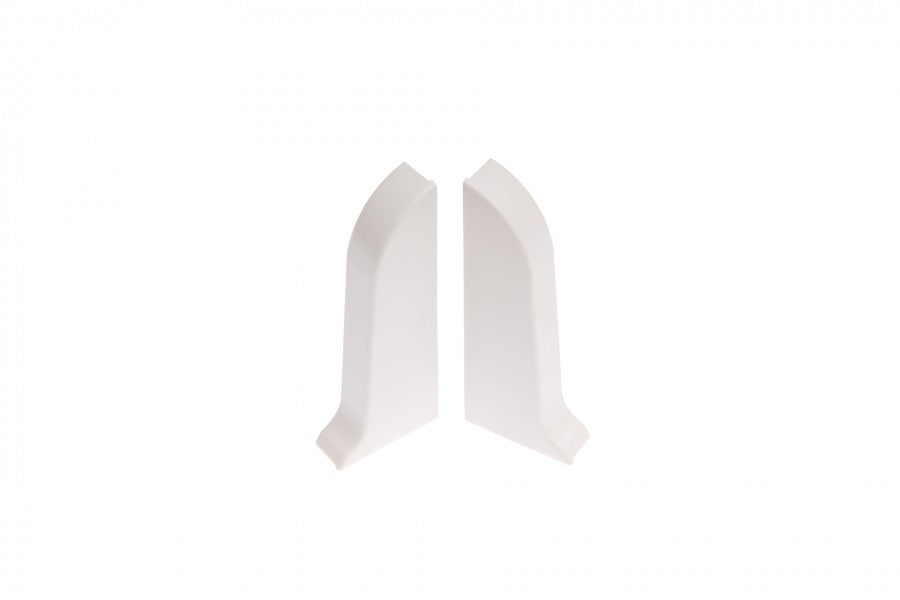 End caps for Classic skirting board 22x59mm 1 set = 2 pcs (L+R) Cezar White RAL9003 Matt