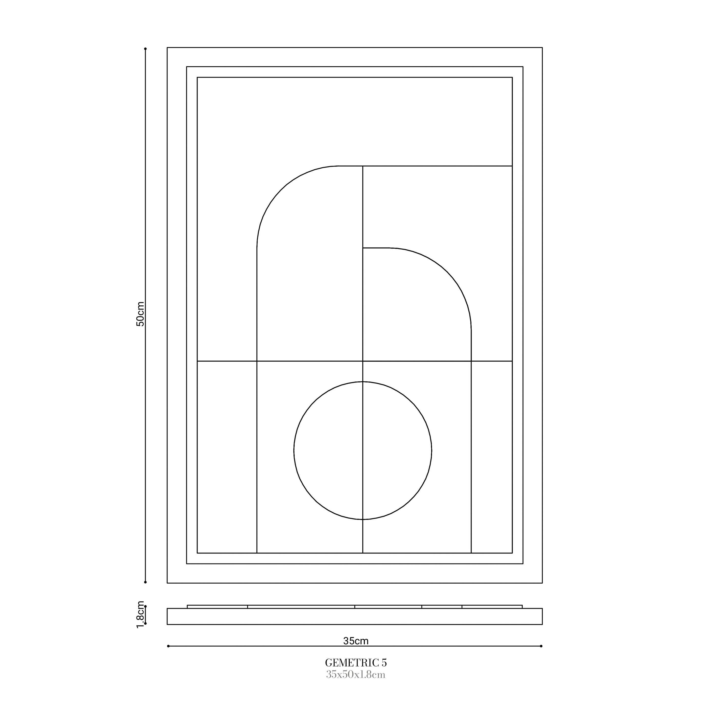 Wall Decor 500x700x18mm GEOMETRIC 5 MURSO Bianco