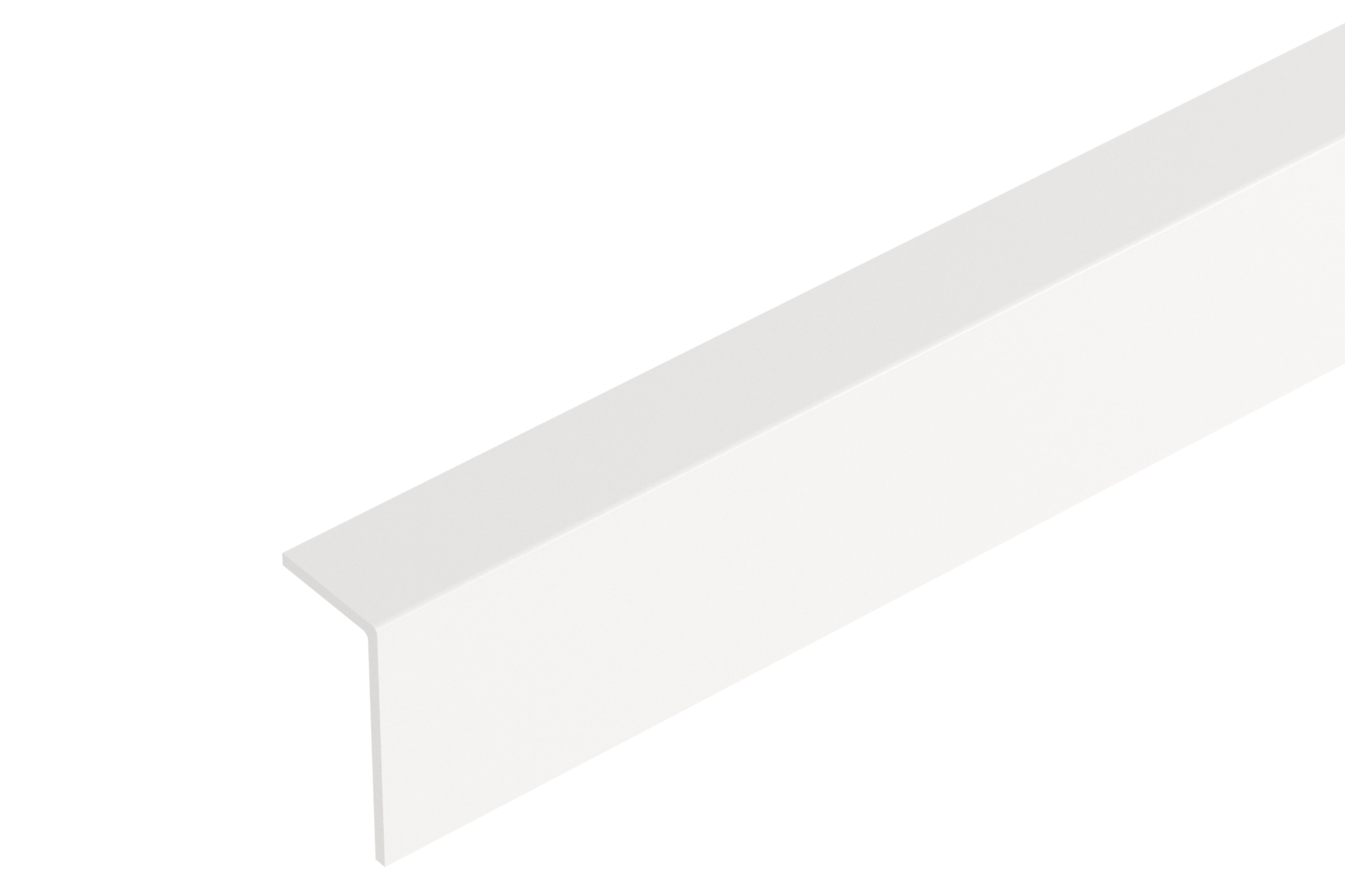 ПВХ-уголок 30x20x1,1 мм, белый Cezar RAL9003, матовый, 2,75 м