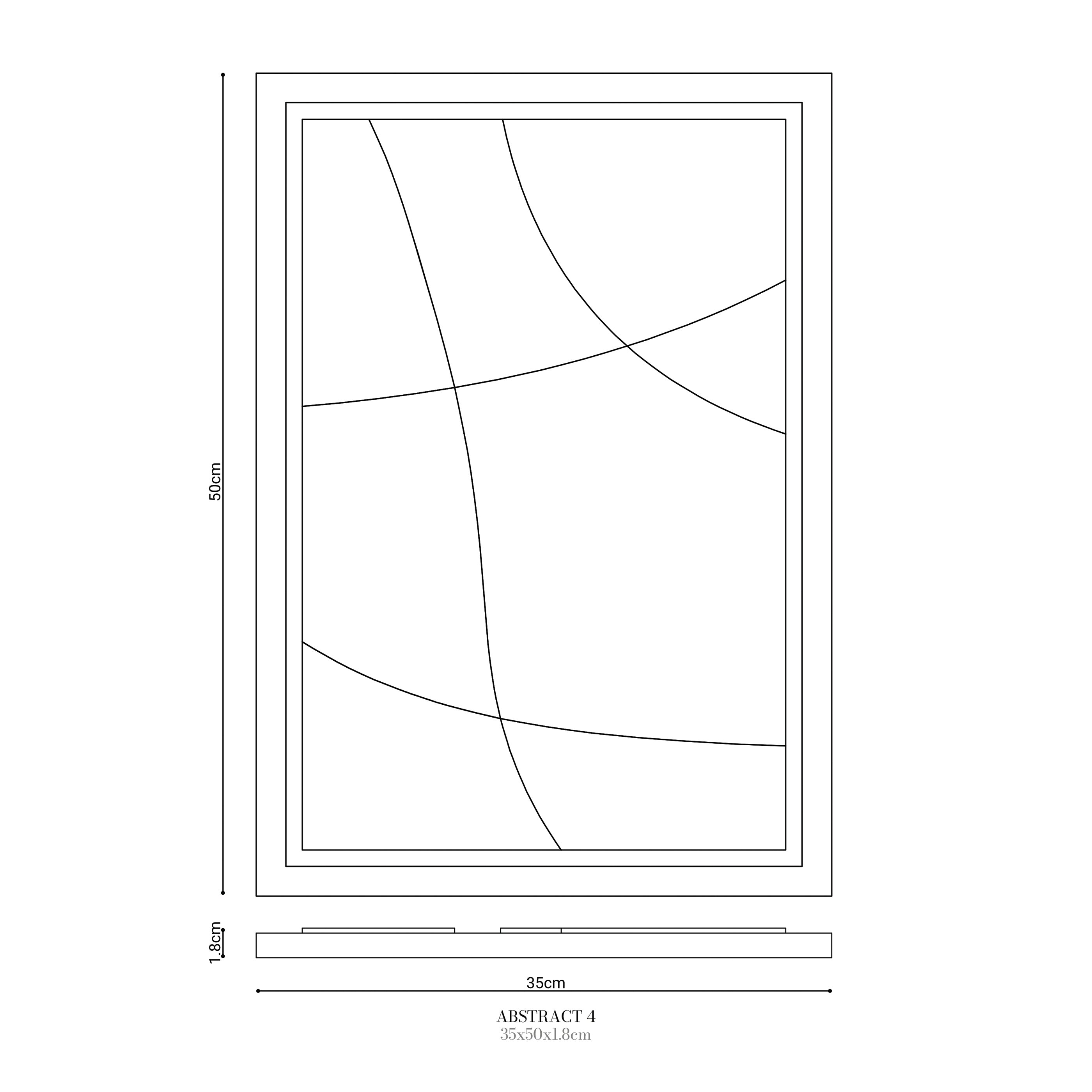 Wall Decor 500x700x18mm ABSTRACT 4 MURSO Natural Cream