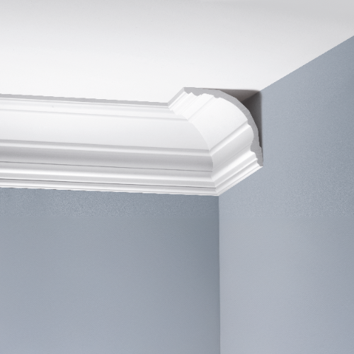 Smooth cornice strip LGG-35 Cezar White 2.40m
