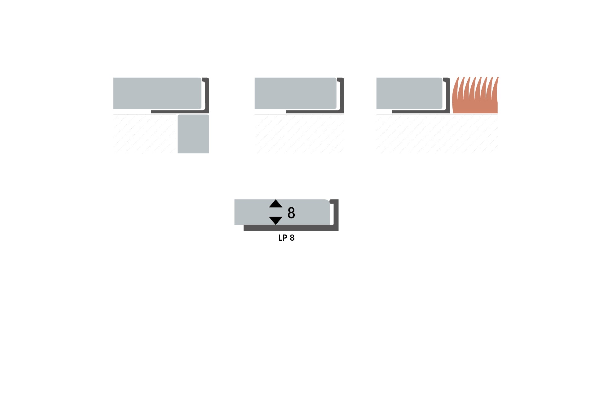 Profil do glazury aluminiowy narożny 8mm Cezar Naturalny 3m