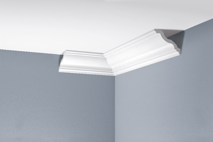 Smooth cornice strip LGG-20 Cezar White 2.40m