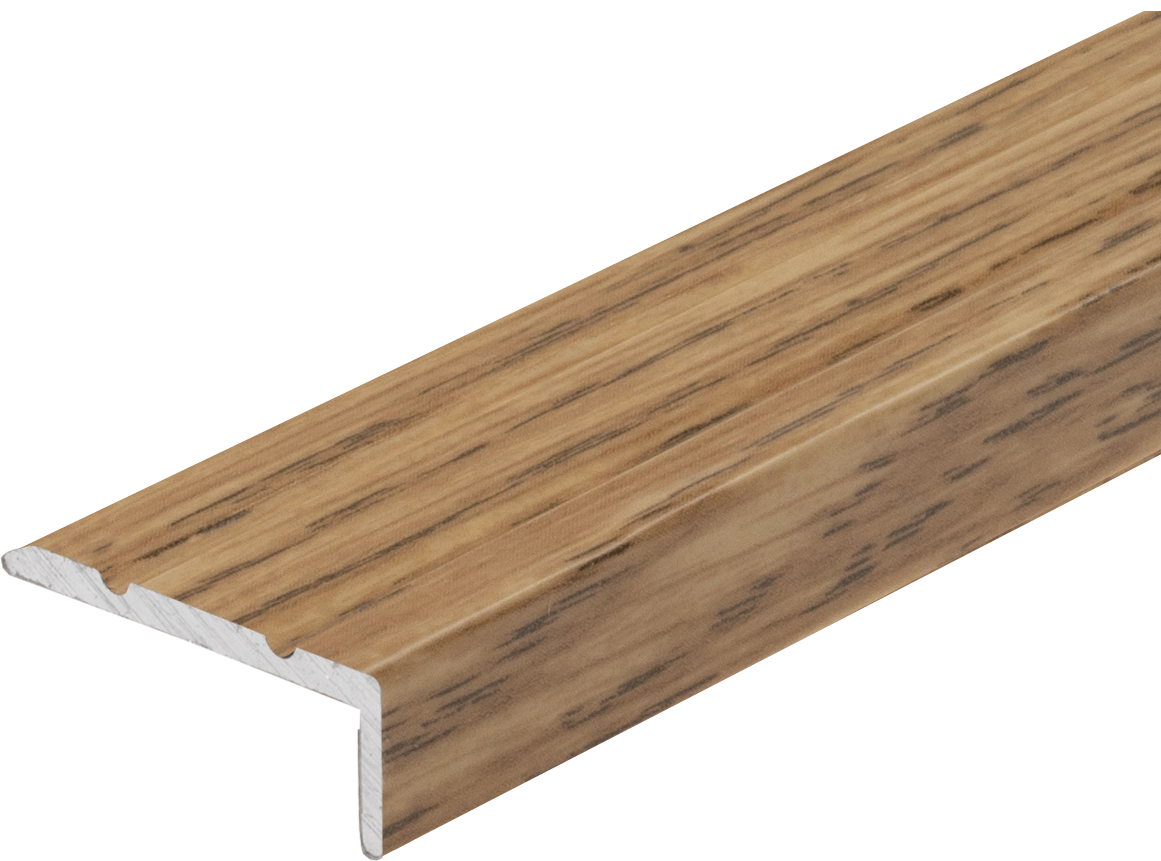 Narrow aluminum stair profile 25x10mm Cezar Oak Matt 1.35m