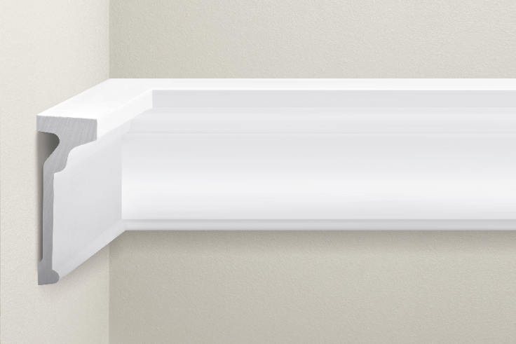 Listwa naścienna gładka LNG-11 Cezar Biały 2,40m