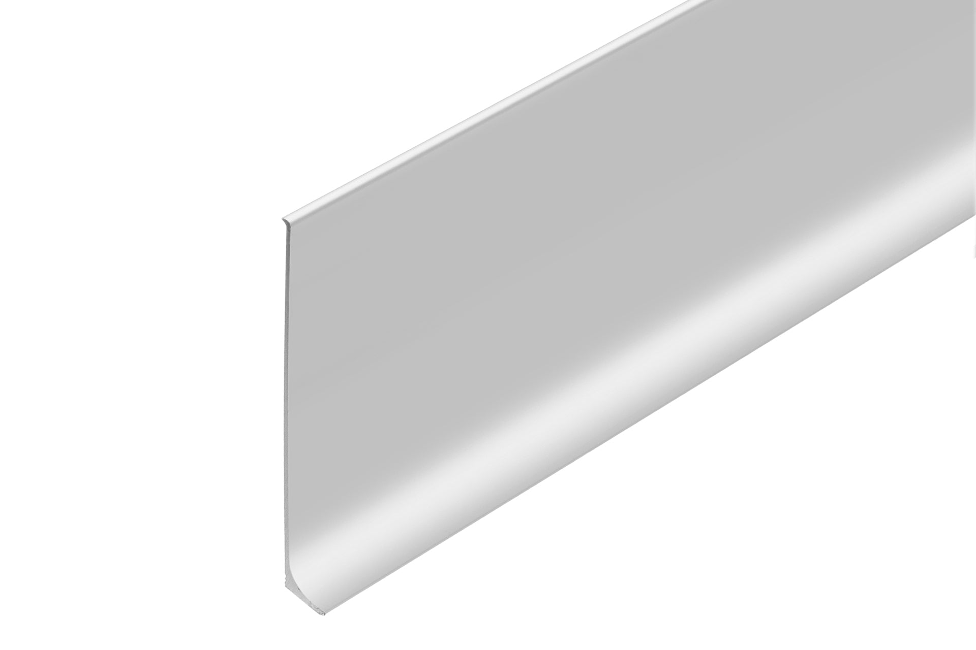 Aluminum skirting board 100mm Cezar Silver Matte 2.50m