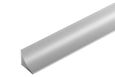 Listwa do blatu aluminiowy przyblatowa wklęsła 15x15x1,5mm Cezar Srebrny Mat 3m