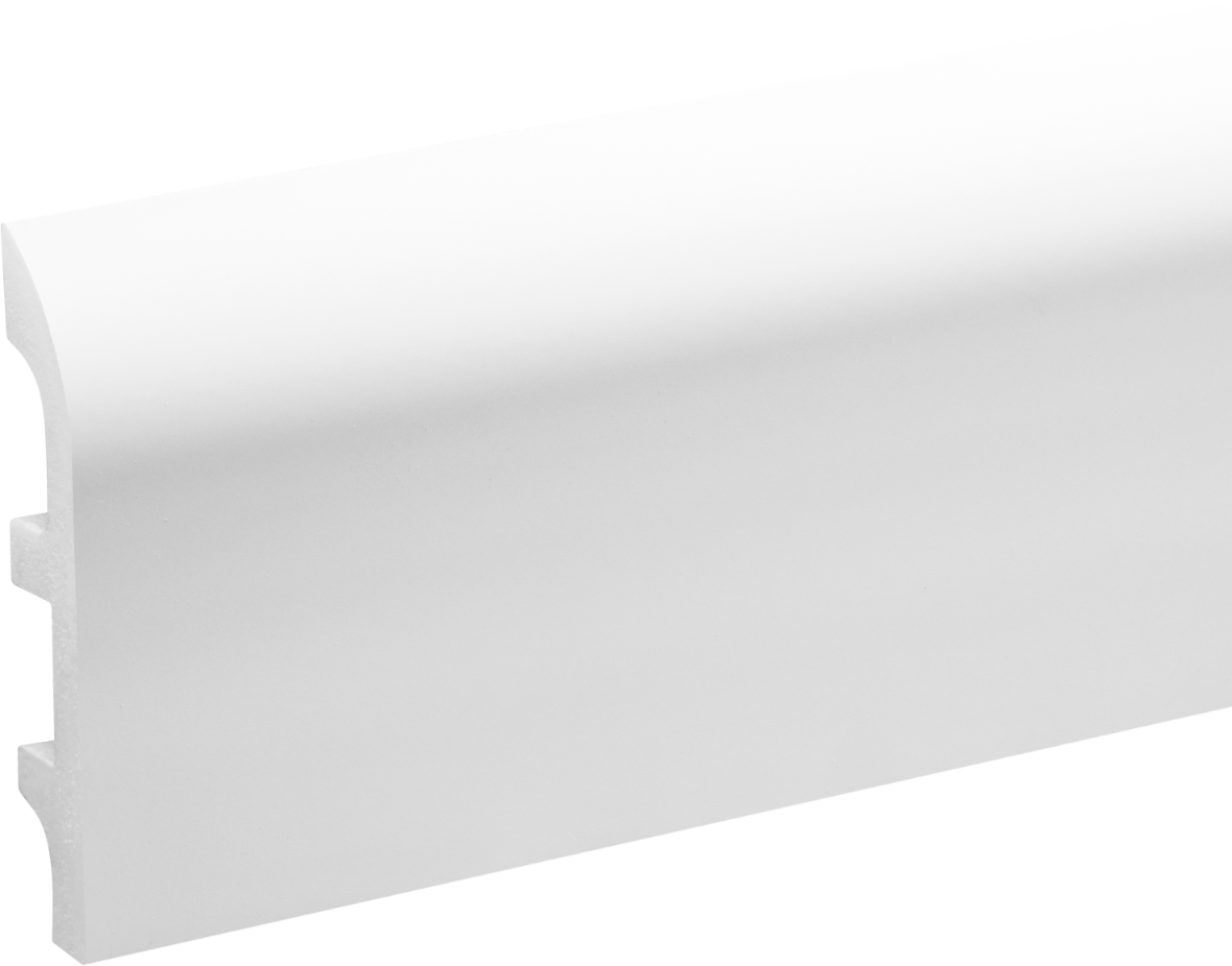 LPC-19 skirting board 98x17.7mm Cezar White RAL9003 Gloss 2.44m