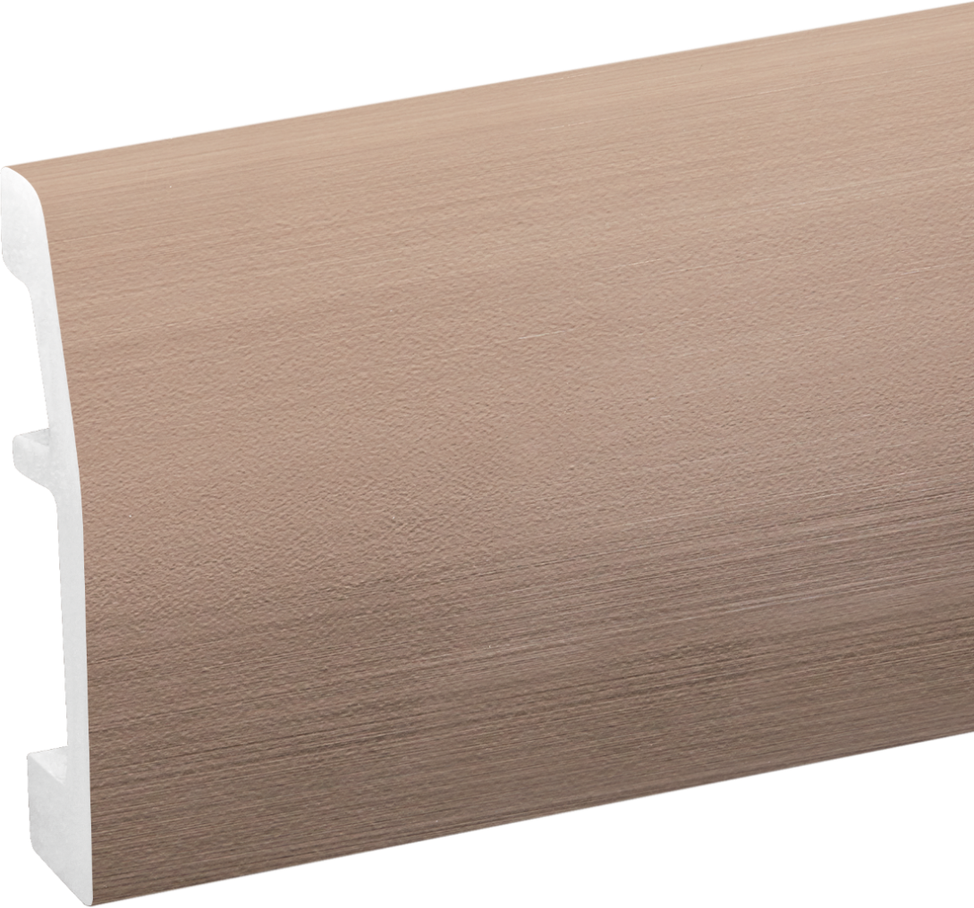 LPC-06 skirting board 69x14mm Cezar Champagne Brushed Gloss 2.44m