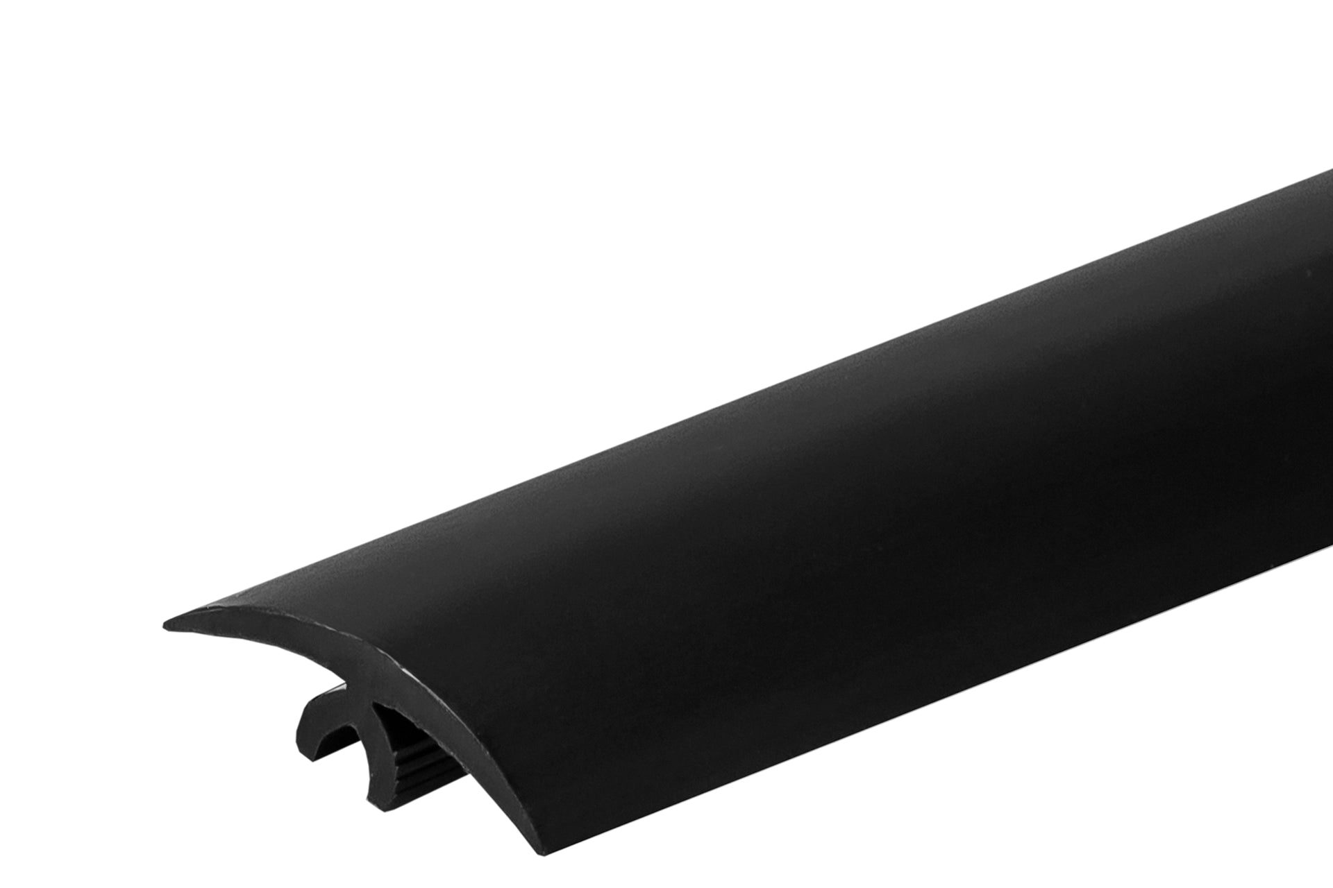 Listwa wykończeniowa PVC flex line Cezar Czarny RAL9005 Mat 3m