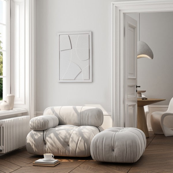 Wall Decor 350x500x18mm ABSTRACT 1 z mocowaniem Smokey Grey glinka barwiona