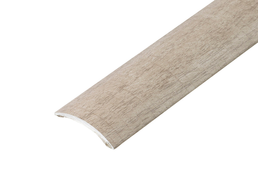 Oval threshold profile glued aluminum laminate 30mm 0.9m Avero Oak