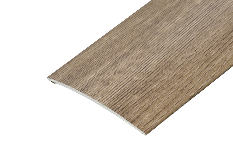 Oval threshold profile glued aluminum laminate 80mm 2m Oak Clay
