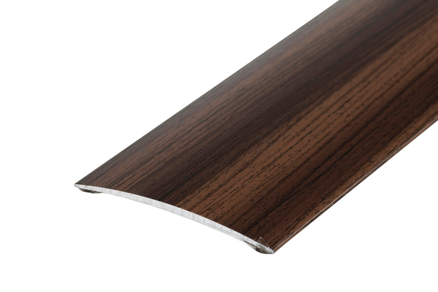 Oval threshold profile glued aluminum laminate 80mm 2m Teak