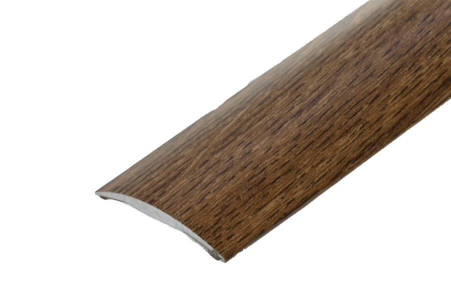 AL protective strip, oval, wide, 40mm, glued, L= 1.80m, Burnt Oak