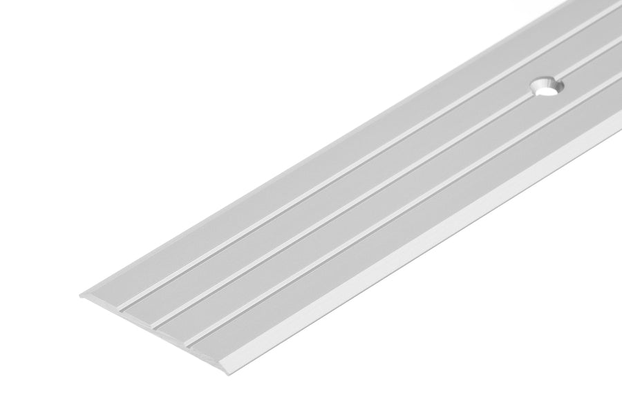 Flat anode aluminum threshold profile 40mm 3m Silver