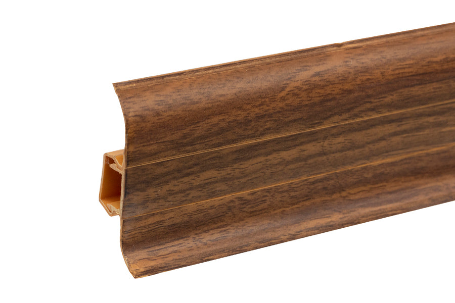 PVC Premium Classic skirting board 22x59mm L=2.20m Burnt Oak Matt