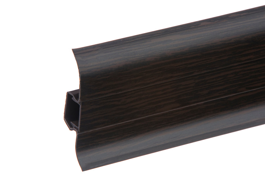PVC Premium Classic skirting board 22x59mm L= 2.20m Wenge Dark Matte