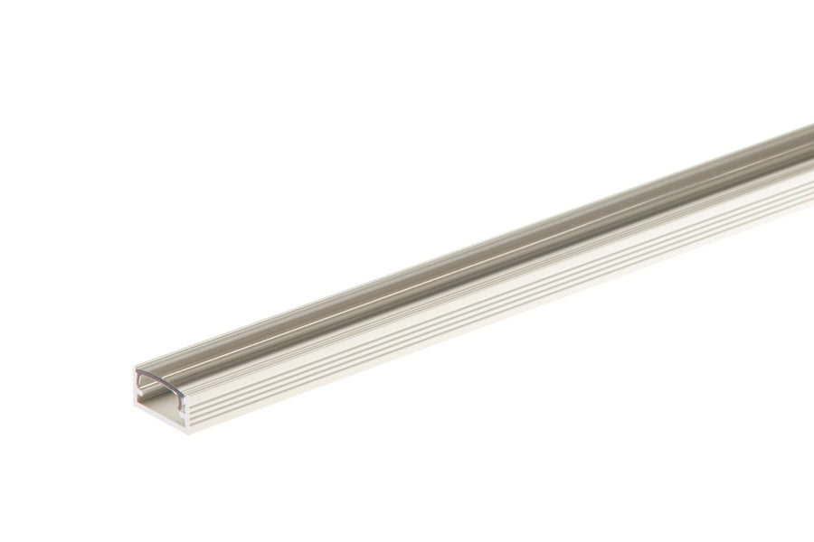 Profil aluminiowy do taśmy LED prosty z osłonką transparentną aluminium anoda 14x7mm 1m Srebrny