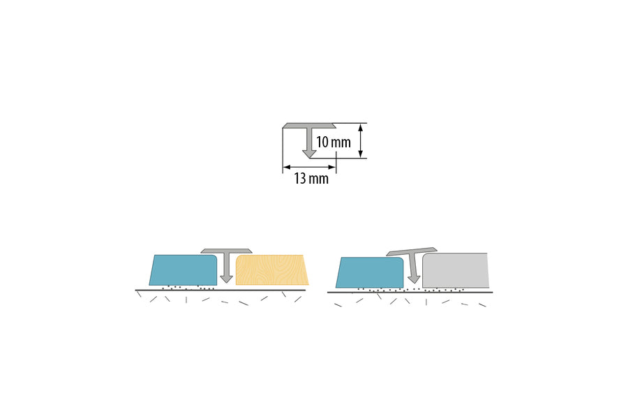 Профиль соединения AL, соединительный кабель 13 мм, длина 2,50 м, черный El-Poler.