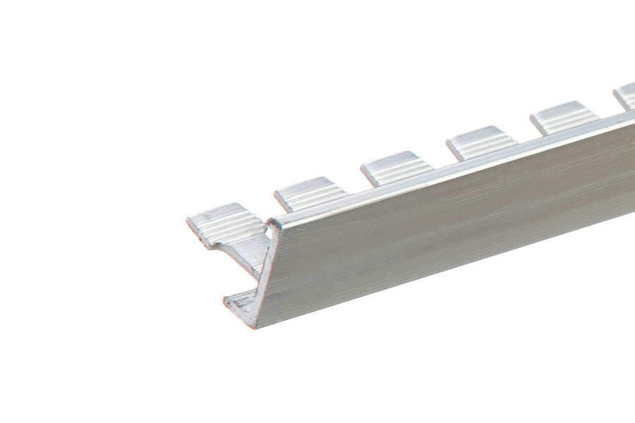 Corner finishing profile for tiles for arches, natural aluminum, 15mm, 2.5m, Silver