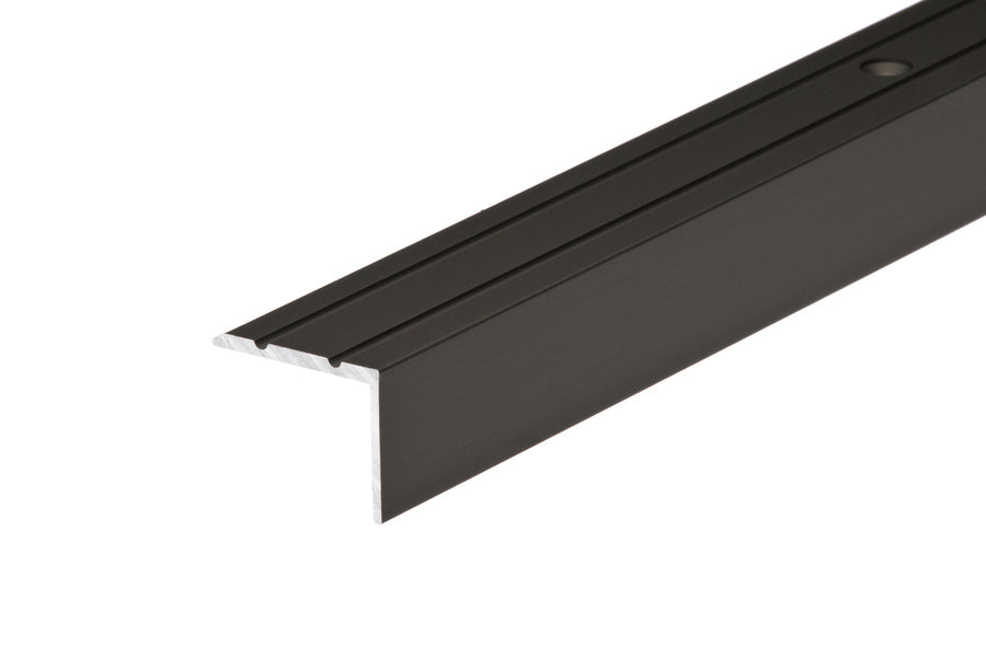 Corner stair profile, aluminum, anode, 25x20mm, 1m, brown