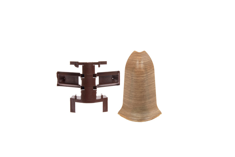 Угловой профиль для плинтуса Premium, матовый цвет Newport Oak, 2 шт.