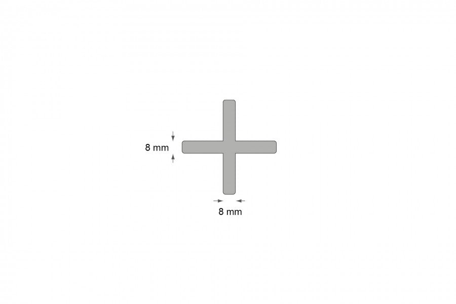 Krzyżyki do glazury 8 mm 25szt.