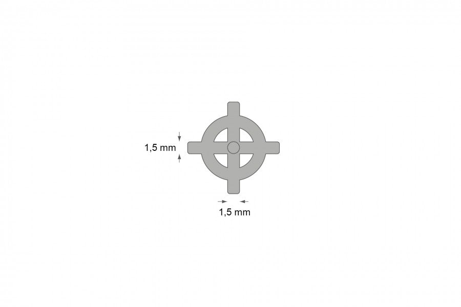 Krzyżyki z dystansem do glazury 1,5mm 150szt.