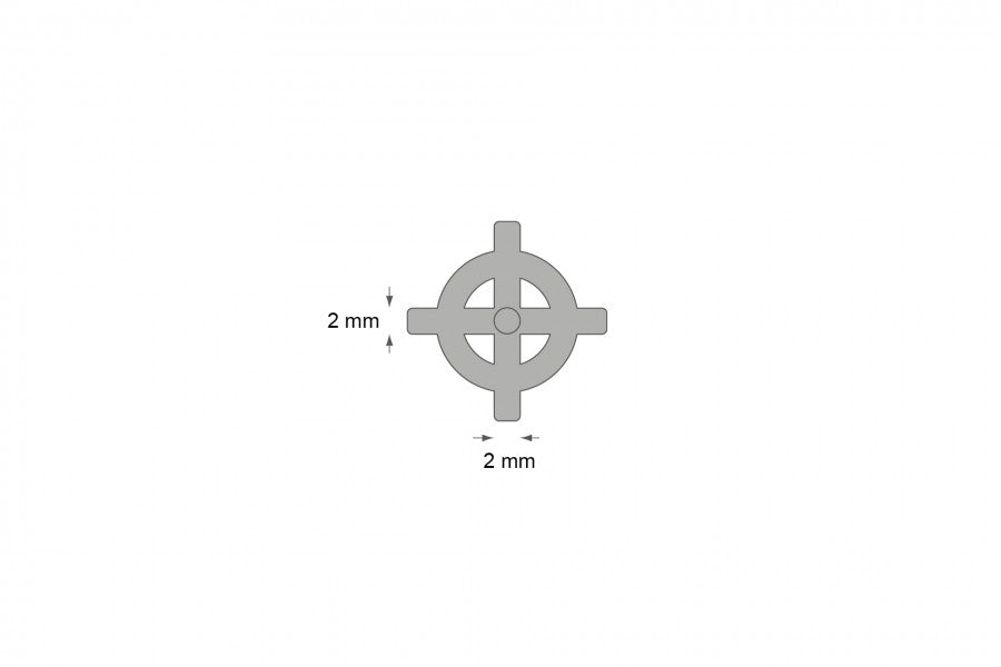 Krzyżyki z dystansem do glazury 2mm 100szt.