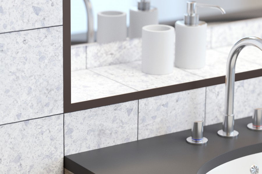 Corner finishing profile for tiles, aluminum, anode, 10mm, 2.5m, brown