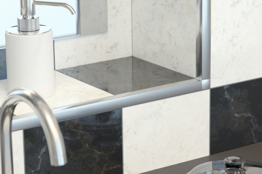 Narożnik zewnętrzny CAPS do profilu kraw. kwadr. aluminium anoda poler 10x8mm Srebrny 2szt.