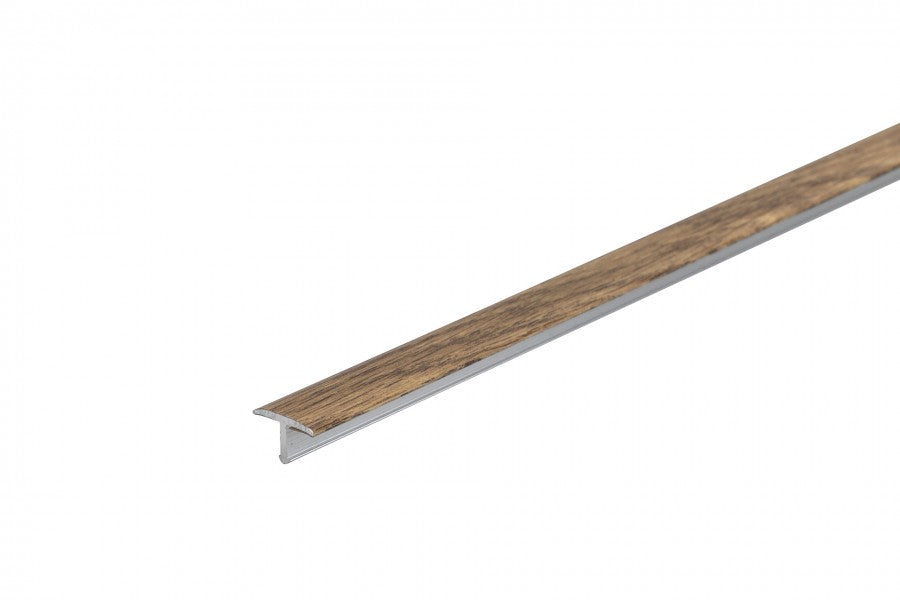 Profil fugowy gładki aluminium laminat 14mm 2,5m Dąb Palony