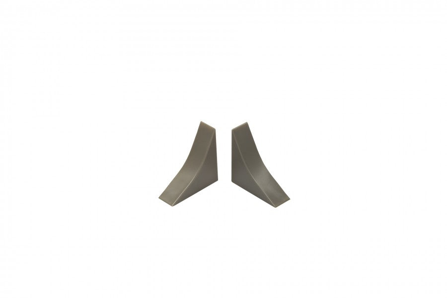 End caps for countertop strip, wide concave BL33, 1 set = 2 pcs, 1S thick
