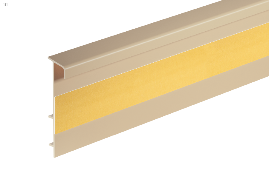 Ribbed PVC carpet strip 53mm 2.5m Sesame