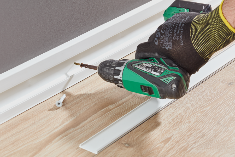 Hi-Line PVC skirting board matt 75mm 2.5m Fernandes