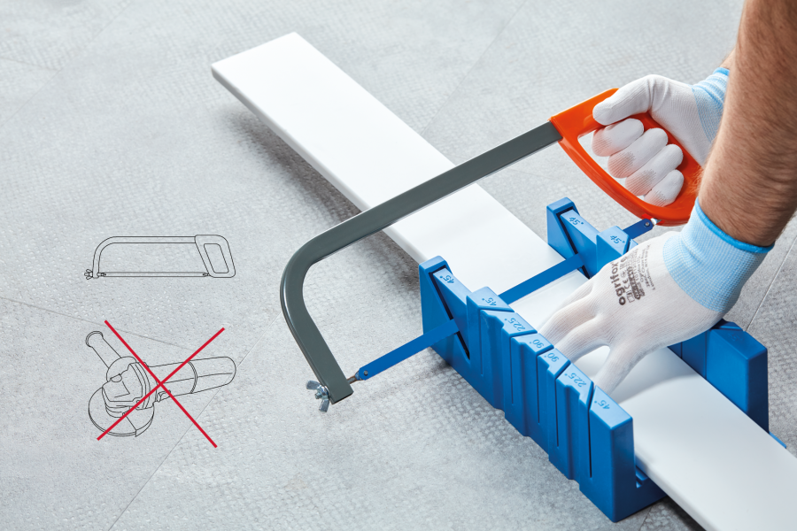 LPC-50 skirting board 60x14mm Cezar White RAL9003 Gloss 2.44m