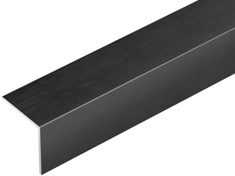 AL angle section 10x10x1mm L= 2.50m Black Brushed